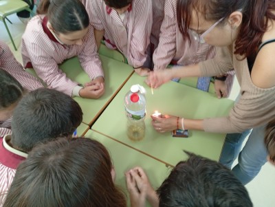 El gas apaga-espelmes